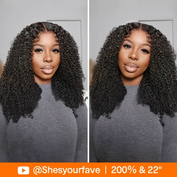 @shesyourfave Same Afro Curly Wig 13×4 Swiss HD Lace Front Wig