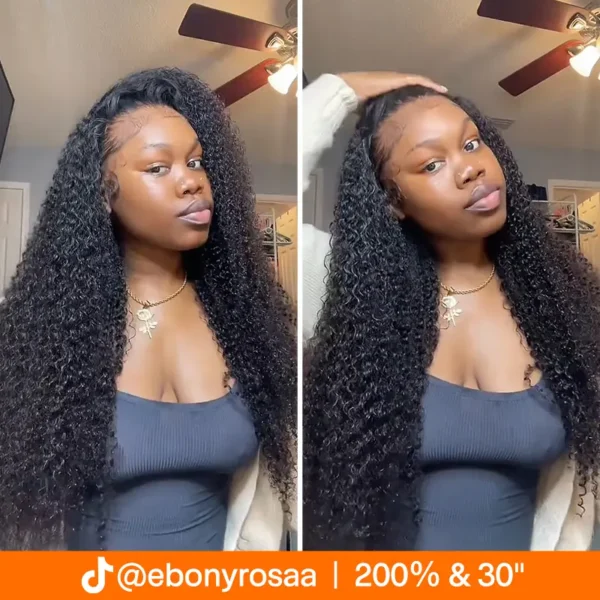 13×4 Afro Curly Wig Swiss HD Lace Front Wig @ebonyrosaa Same Wig