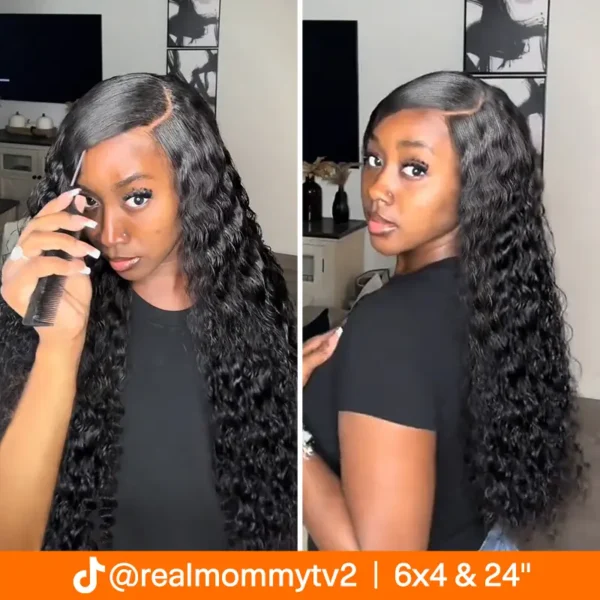 Glueless Wear Go Water Wave Wigs HD Lace Wig @realmommytv2 Same Wig