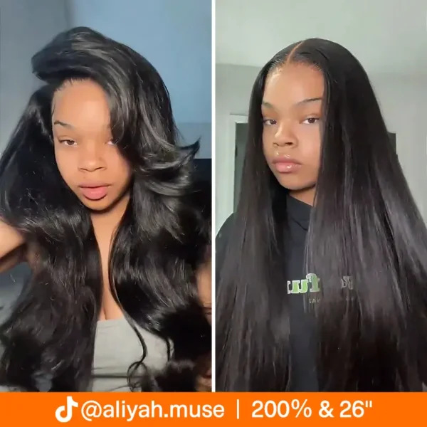 Straight Wig 13×4 Lace Front Wig Swiss HD Lace Wig @aliyah.muse Same Wig