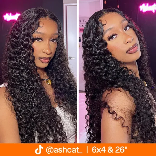 @ashcat_ Same Glueless Water Wave Wig Pre-Cut HD Lace Wear Go Wig