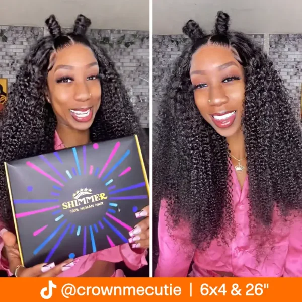 @crownmecutie Same Glueless Kinky Curly Wig Pre-Cut HD Lace Wear Go Wig (1)