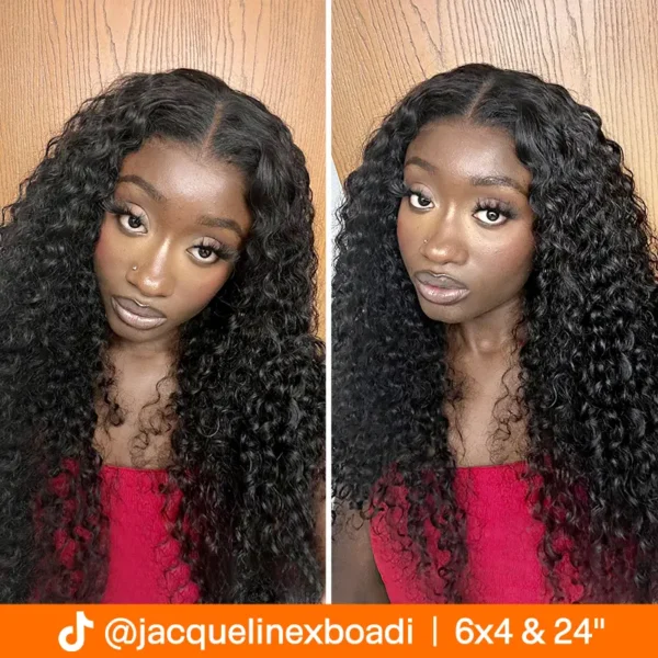 @jacquelinexboadi Same Glueless Water Wave Wig Pre-Cut HD Lace Wear Go Wig