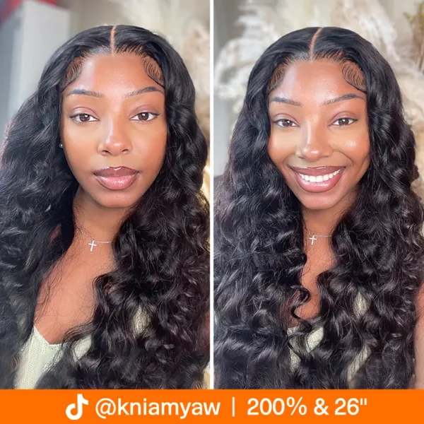 @kniamyaw Same Body Wave Wig 13×4 Swiss HD Lace Front Wig