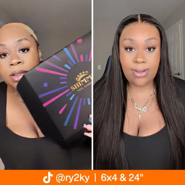 @ry2ky Same Glueless Straight Wig Pre-Cut HD Lace Wear Go Wig